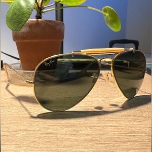 Vintage B&L Ray Ban Outdoorsman Survival Collection Aviators Diamond Hard 58x14